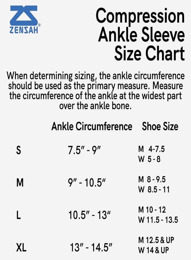 Zensah Ankle Support - Compression Ankle Brace - Great for Running, Soccer, Volleyball, Sports - Ankle Sleeve Helps Sprains, Tendonitis, Pain, Black, Large - Image 4